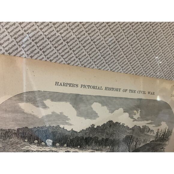 Antique Wood Engraving Civil War 1863 Laying The Pontoons Harper’s Military - Picture 5 of 9